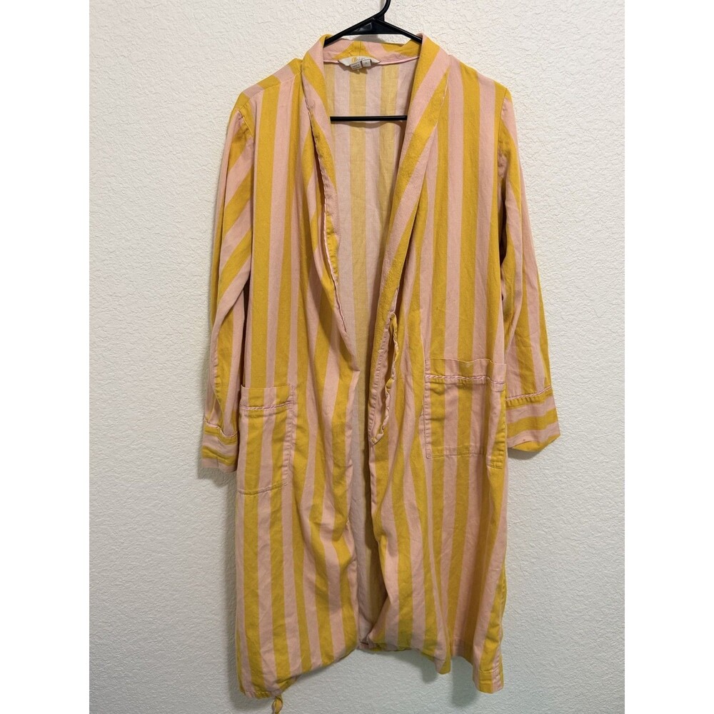 Boden Vintage Style Pink Yellow Full Length Lightweight Robe Medium M